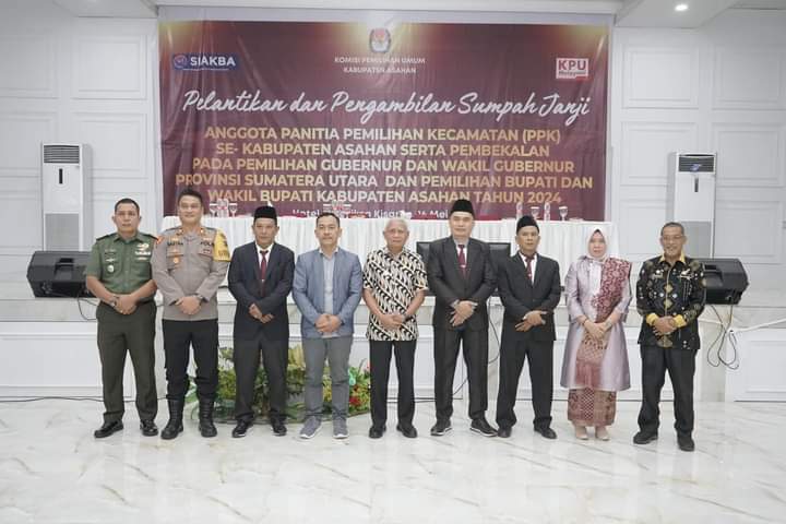 125 Anggota PPK se-Kabupaten Asahan Dilantik