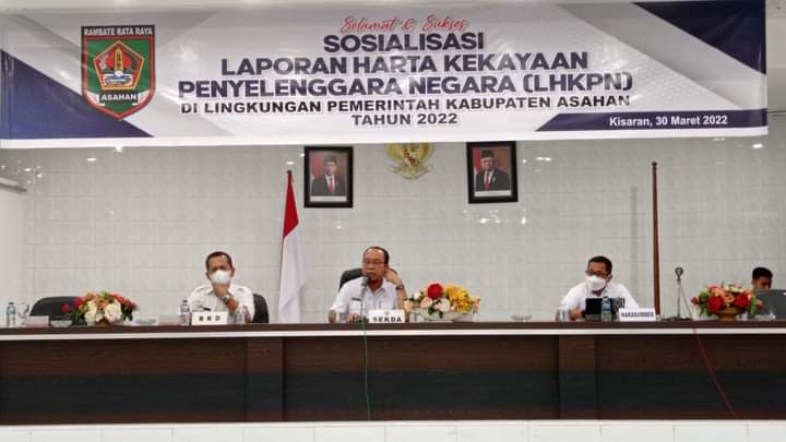 Badan Kepegawaian Daerah Gelar Sosialisasi LHKPN Pegawai Negeri Sipil Lingkungan Pemkab Asahan