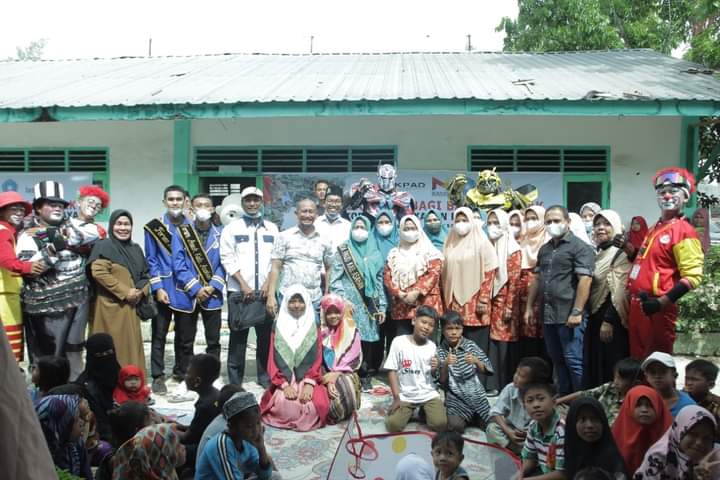 Bunda Paud Kabupaten Asahan Berikan Motivasi Kepada Anak-Anak Korban Kebakaran