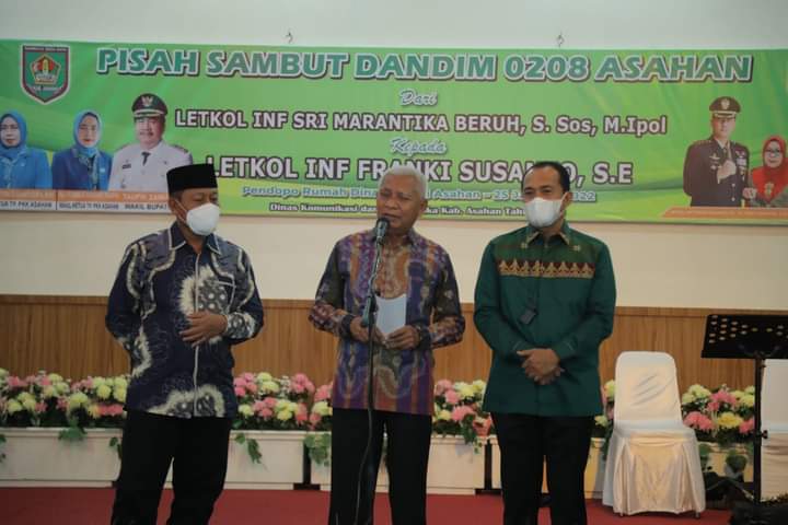 Bupati Asahan Hadiri Acara Pisah Sambut Dandim 0208/Asahan