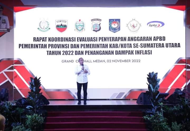 Bupati Asahan Hadiri Rakor Evaluasi Penyerapan Anggaran APBD Pemprov dan Kabupaten/Kota Se-Sumut