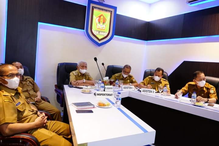 Bupati Asahan Ikuti Raker Pencegahan Tindak Pidana Korupsi Secara Virtual Dengan Mendagri