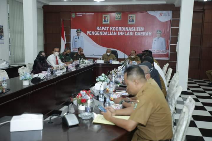 Bupati Asahan Ikuti Rapat Koordinasi Nasional Pengendalian Inflasi Secara Virtual