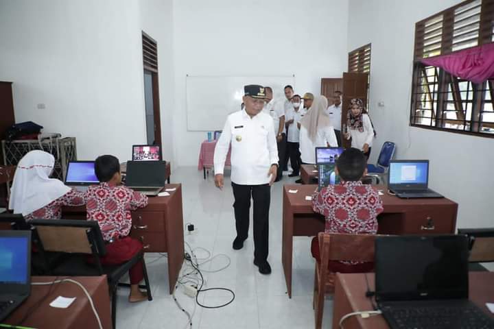Bupati Asahan Kembali Tinjau Pelaksanaan Assesmen Nasional Berbasis Komputer
