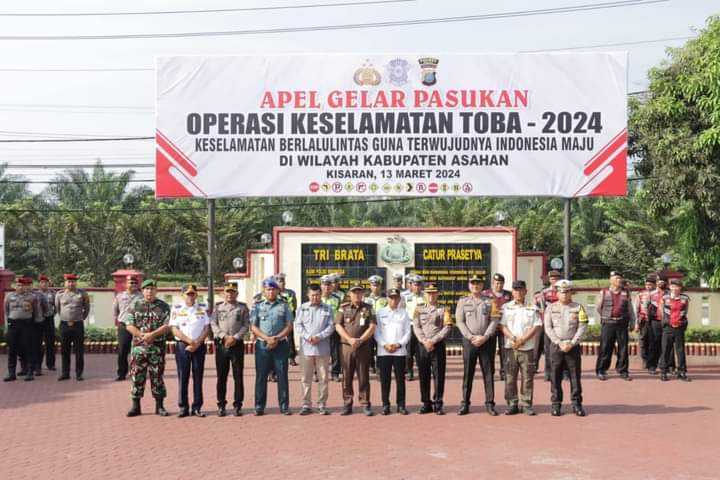 Bupati Asahan Pimpin Apel Gelar Pasukan OPS 2024
