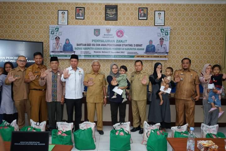 Bupati Asahan Salurkan Bantuan Makanan Tambahan Kepada 50 Balita Stunting