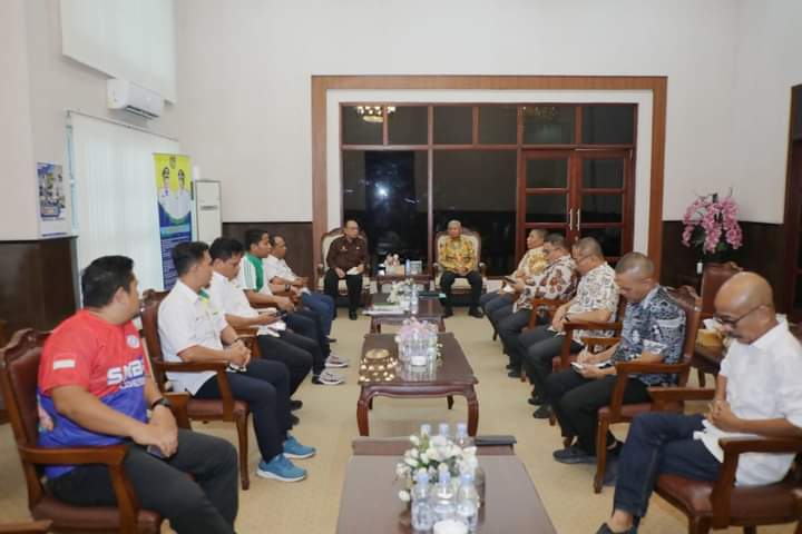Bupati Asahan Terima Audiensi KONI dan Olahraga Sambo Kabupaten Asahan