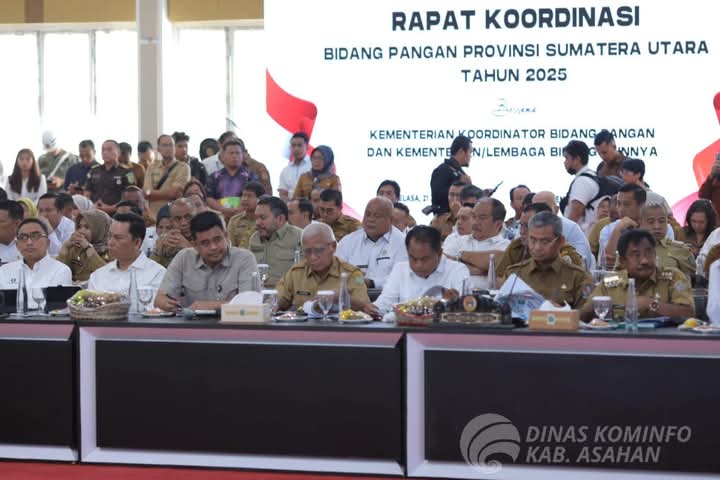 Bupati Dan Wakil Bupati Asahan Ikuti Rakor Bidang Pangan Bersama Menteri Kordinator Bidang Pangan RI