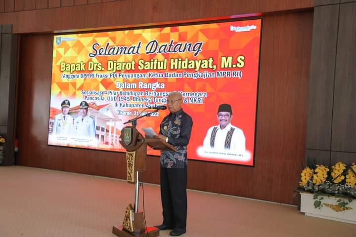 Bupati dan Wakil Bupati Asahan Ikuti Sosialisasi 4 Pilar