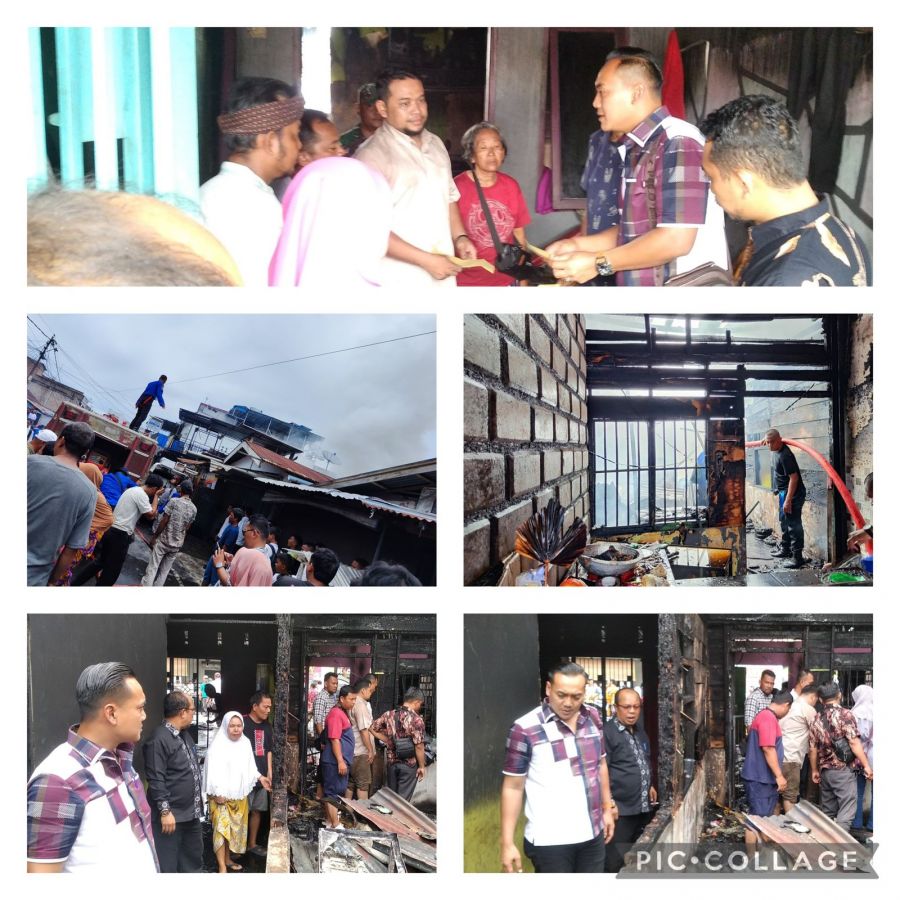 Camat Kota Kisaran Barat Beri Bantuan Kepada Warga yang Mengalami Musibah Bencana Kebakaran