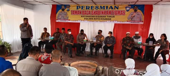 Camat Kota Kisaran Timur Hadiri Peresmian Taman Baca Bhabinkamtibmas Polsek Kota Kisaran