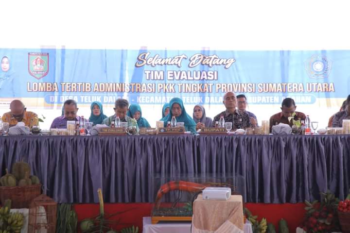 Desa Teluk Dalam Dikunjungi Tim Evaluasi Lomba Tertib Administrasi PKK Tingkat Provsu