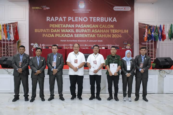 KPU Tetapkan Pasangan Calon Bupati dan Wakil Bupati Terpilih Kabupaten Asahan Tahun 2025
