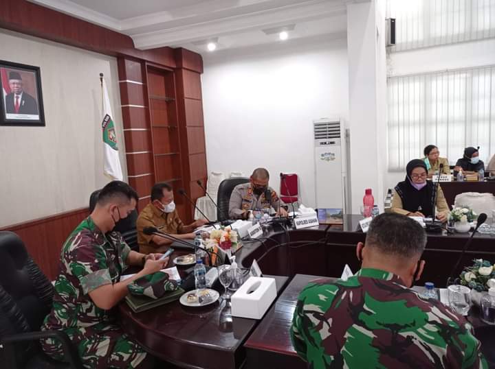 Pemerintah Kabupaten Asahan Rapat Virtual Koordinasi Penanggulangan Covid-19 Dengan Gubernur Sumut