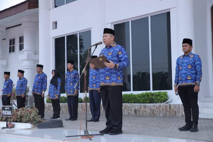 Plh Sekretaris Daerah Pimpin Upacara Hari Kesadaran Nasional di Lingkungan Pemkab Asahan