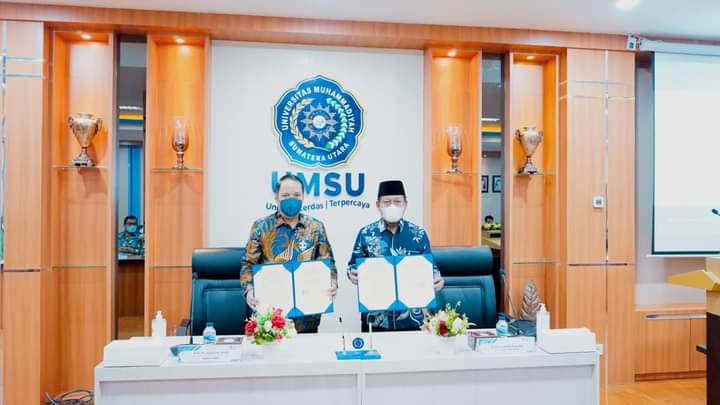 Plt Wali Kota Tanjungbalai Tanda Tangani MOU Dengan UMSU Medan