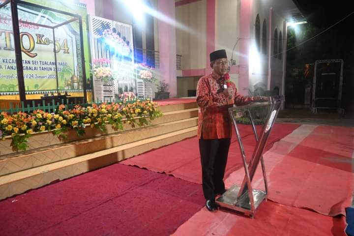 Plt Wali Kota Waris Thalib Buka MTQN Ke 54 Tingkat Kecamatan Sei Tualang Raso