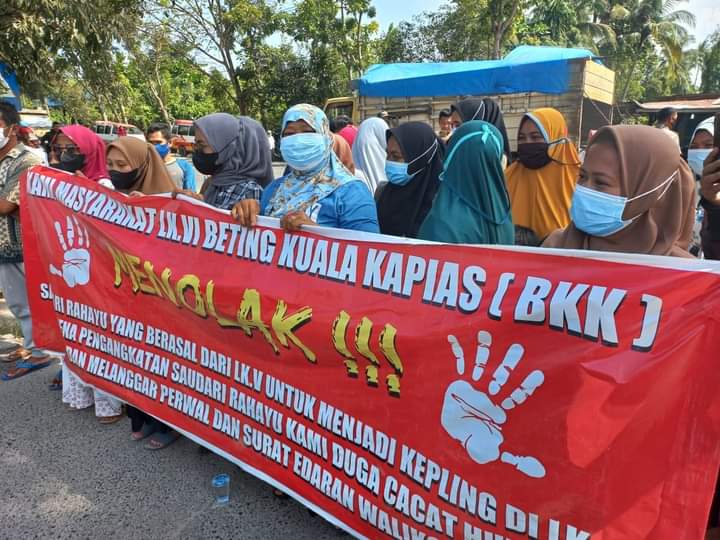 Plt Walikota Tanjungbalai Terima Aksi Unjuk Rasa Warga Lingkungan VI Kelurahan BKK