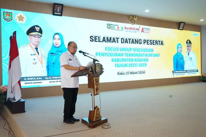Sekretaris Daerah Kabupaten Asahan Buka FGD RPJMD Kabupaten Asahan