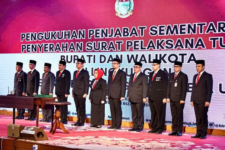 Sekretaris Daerah Kabupaten Asahan Menghadiri Pengukuhan Pjs Bupati Asahan