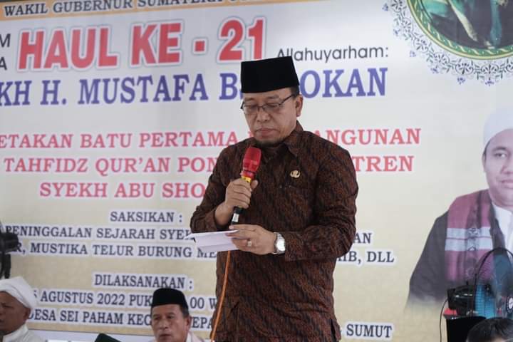 Sekretaris Daerah Kabupaten Asahan Hadiri Haul Ke-21 Syekh H. Mustafa Bs. Rokan