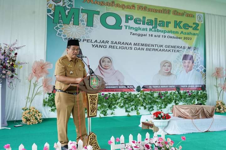 Wakil Bupati Asahan Buka MTQ Pelajar Ke-II Tingkat Kabupaten Asahan Tahun 2023