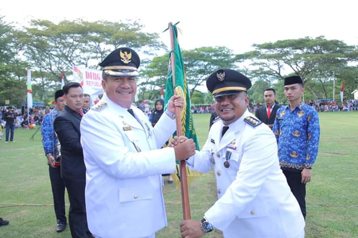 Wakil Bupati Asahan Pimpin Upacara Penurunan Bendera Merah Putih