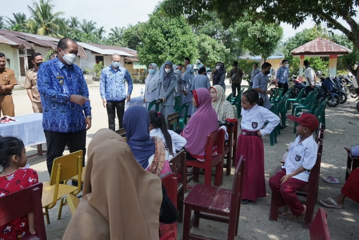Wakil Bupati Kembali Tinjau Pelaksanaan Vaksinasi Usia 06-11 Tahun