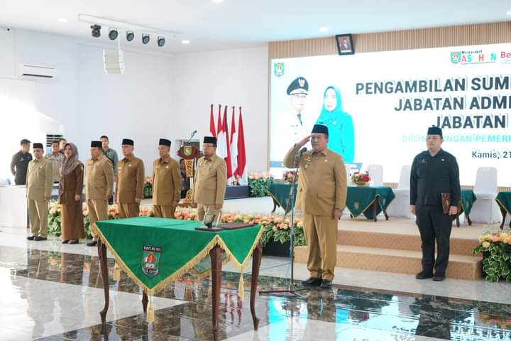 Wakil Bupati Melantik Pejabat Administrator dan Pejabat Pengawas Di lingkungan Pemkab Asahan