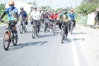 Bupati Asahan Gowes bersama OPD dan Komunitas Sepeda